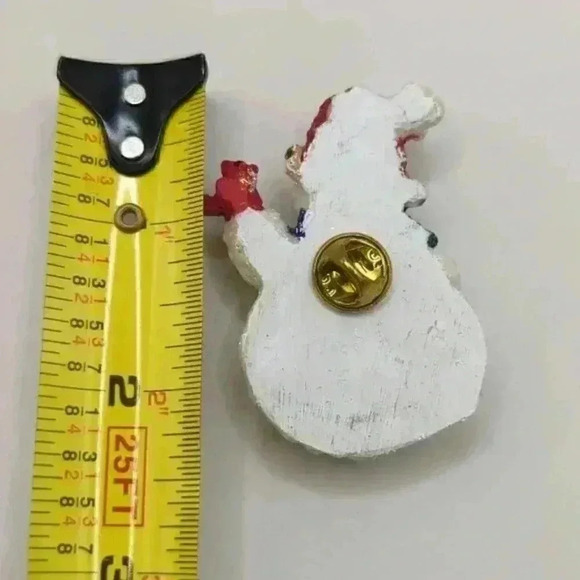 Holiday Brooch Snowman Pin - Picture 3 of 3
